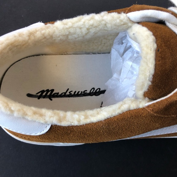 NWOB Madewell Sidewalk Leather, Suede & Sherpa Fleece Sneakers W 11 M 9.5 - Picture 10 of 12